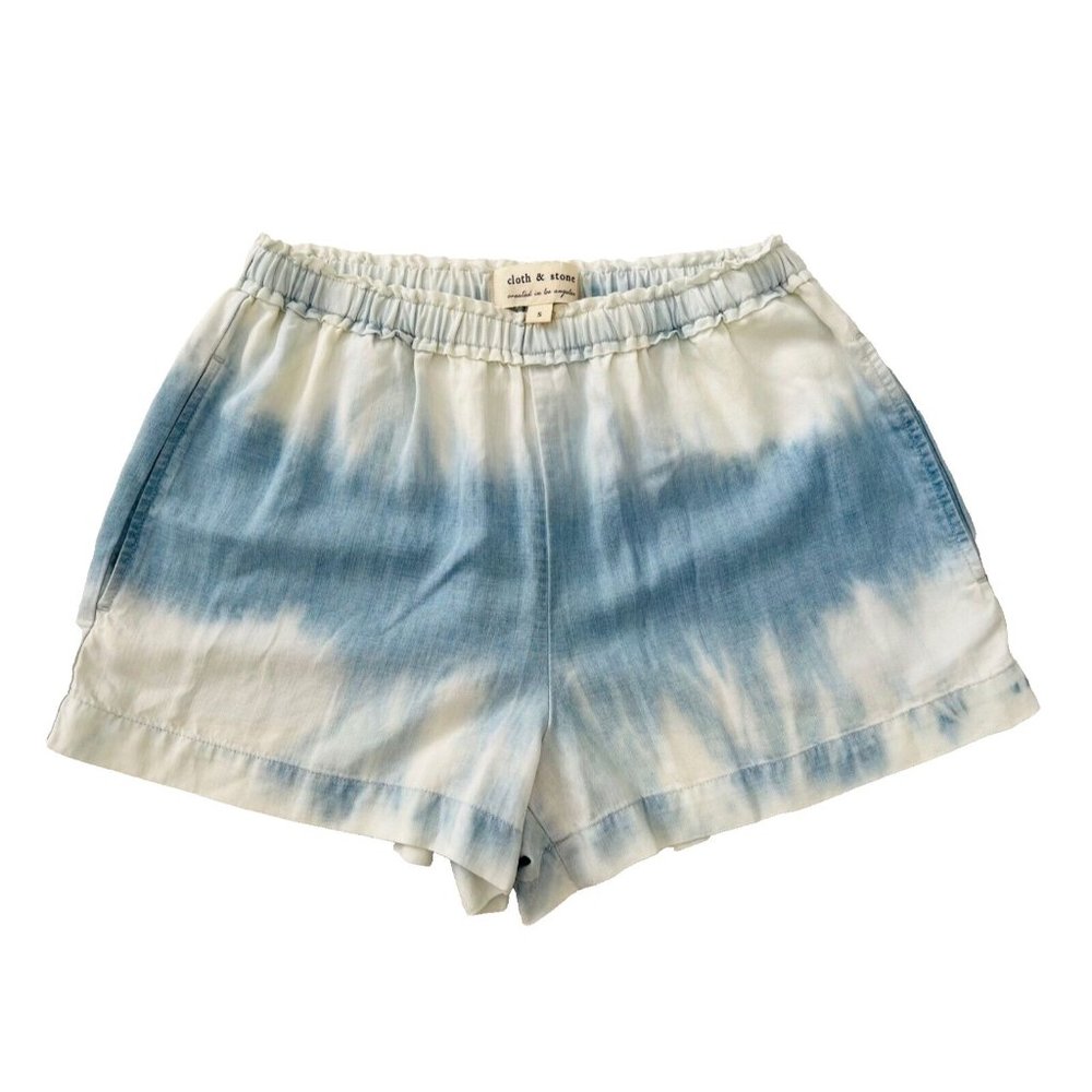 Cloth & Stone Anthropologie Denim Tie Dye Shorts